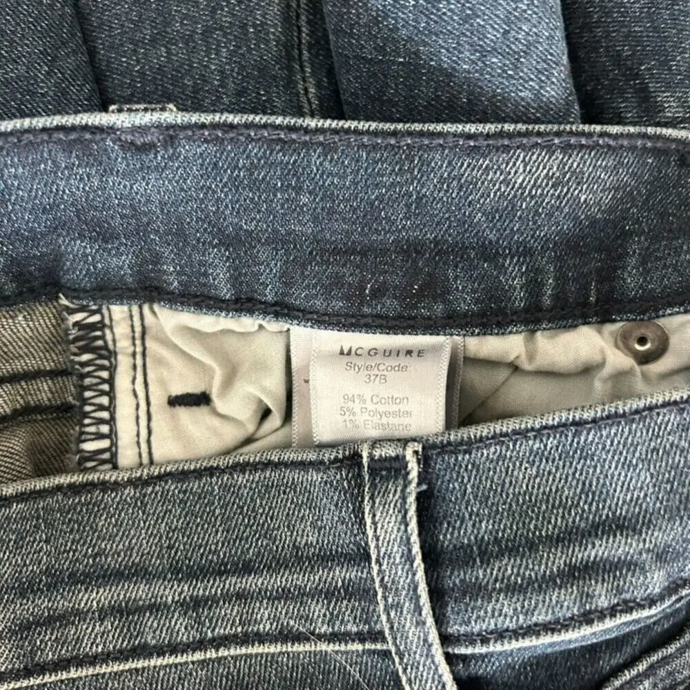 McGuire Denim Bohemia Flounce Cropped Kick Flare‎ Jeans Ruffle Hem Anthropologie